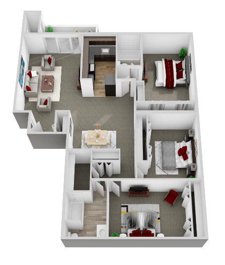 3 Bed - 2 Bath - 1460sqft